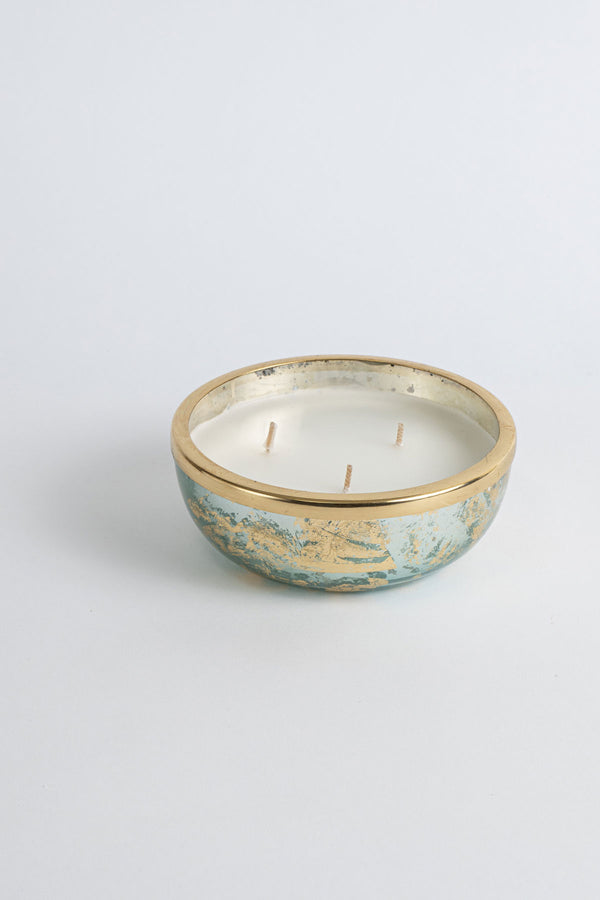 Aqua Foiled Mini Bowl | Scented Candle