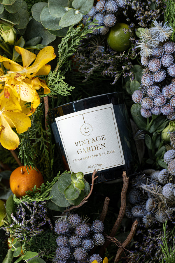 Vintage Garden Jar Candle | Smoke | Scented Candle