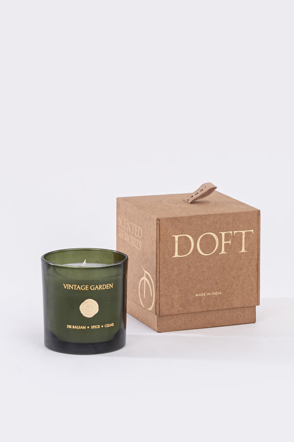 Vintage Garden Jar | Olive | Scented Candle | Fir Balsam, Spice, Cedar