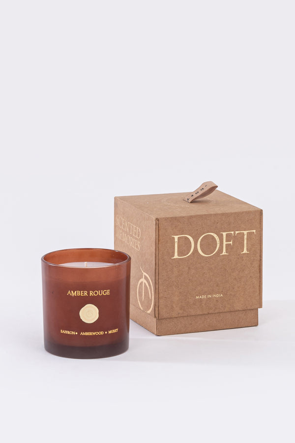 Amber Rouge Jar | Matt Amber | Scented Candle | Saffron, Amberwood, Mandarin