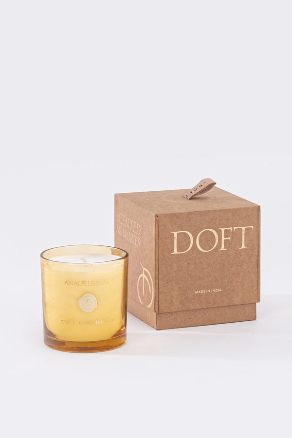 Amalfi Lemon Jar | Lime Yellow | Scented Candle | Juniper, Citrus, Moss