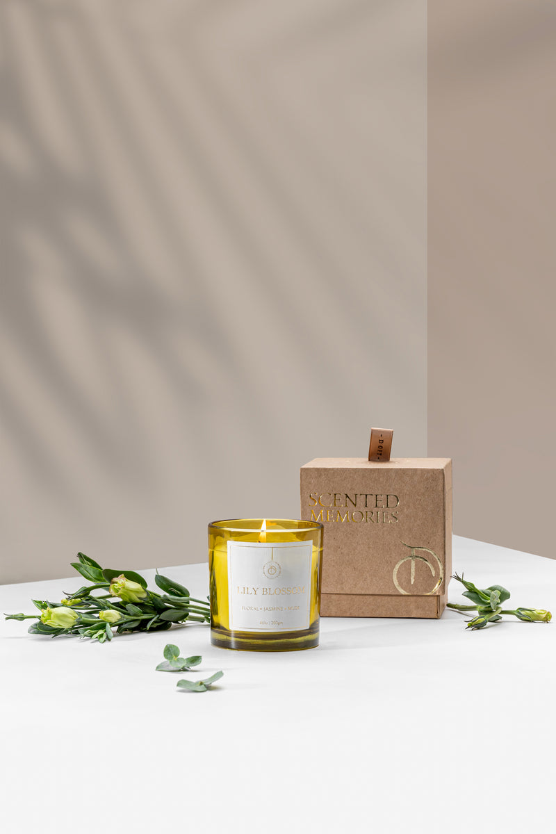 Lily Blossom Diffuser & Jar Candle | Scented Natural | Set of 2