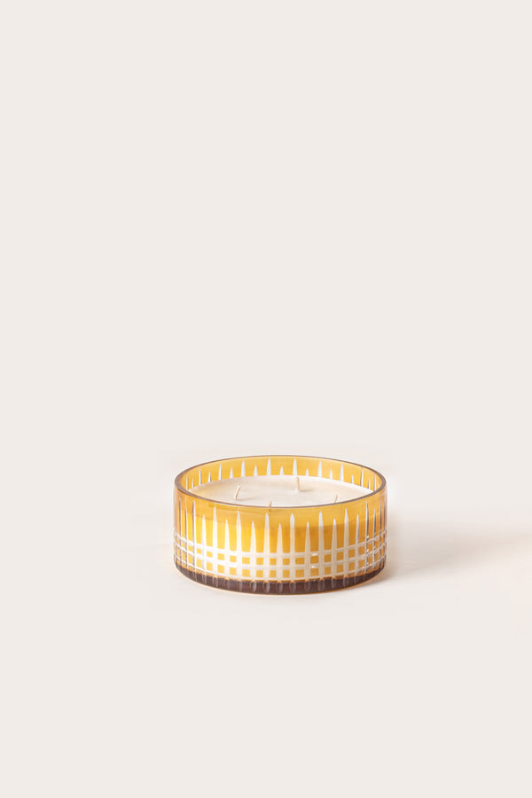 Royal Multi-Wicked Flat Bowl Amber | Scented Candle