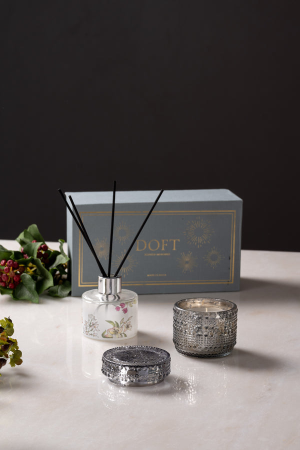 Diffuser & Trinket Jar candle set | Night Jasmine | Scented Candle