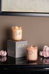 Embrace Bejeweled Glass Candle | Sacred Hearts