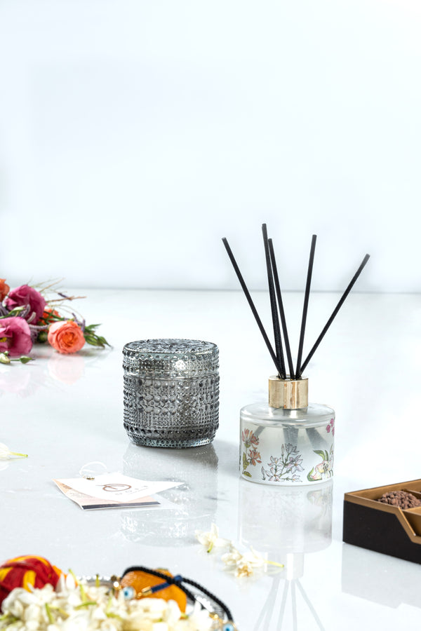 Diffuser & Trinket Jar candle set | Night Jasmine | Scented Candle