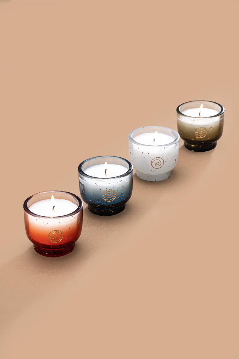 Elements Footed Votive Set of 4 | Scented Candles