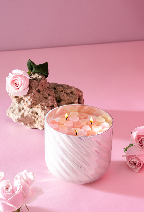 Secret Whispers Glass Candle | White | Scented Candles