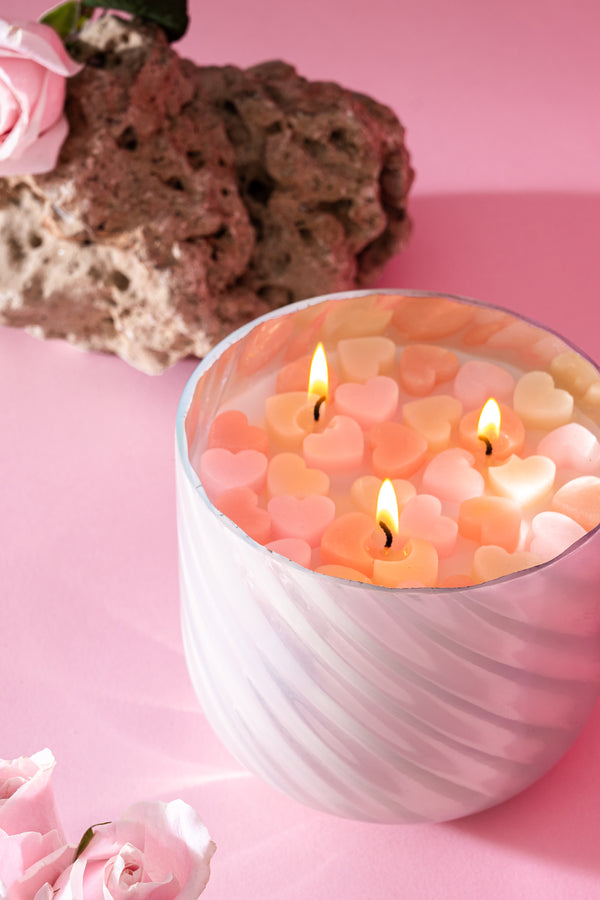 Secret Whispers Glass Candle | White | Scented Candles