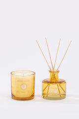 Amalfi Lemon Set of 2 | Lime Yellow | Scented Candle & Diffuser | Juniper, Citrus, Moss