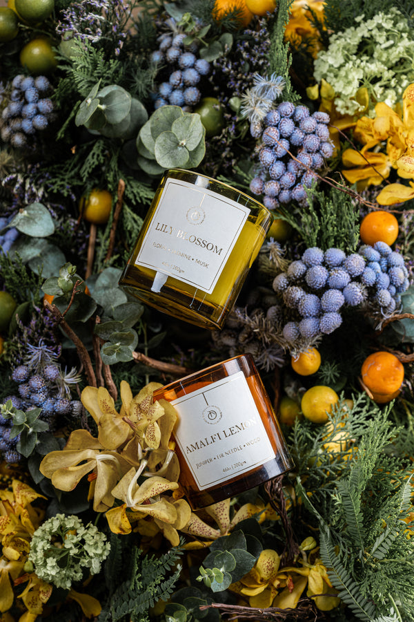 Amalfi Lemon Jar Candle | Citrine | Scented Candle
