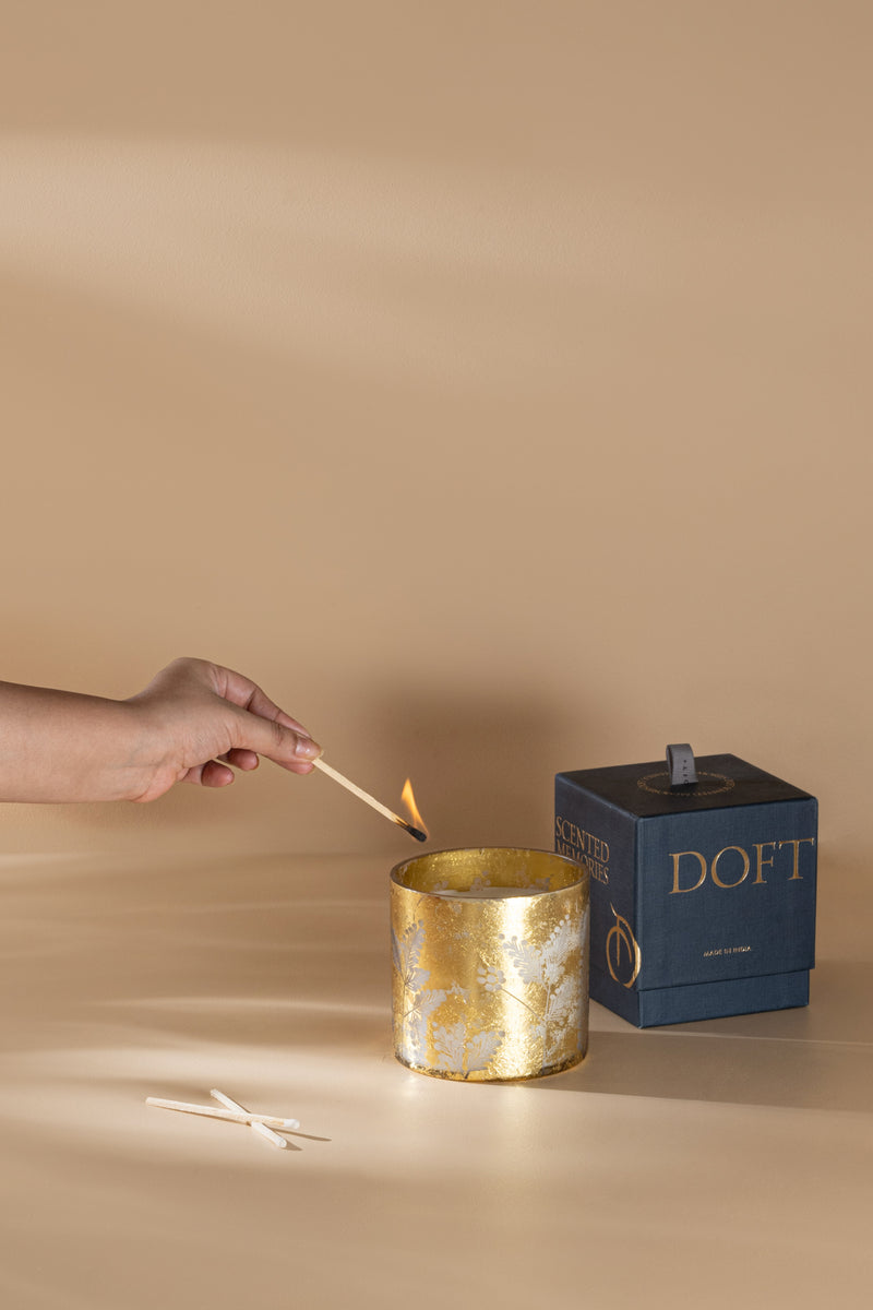 Gilded Fleurette | Gold Cylinder | Scented Candle