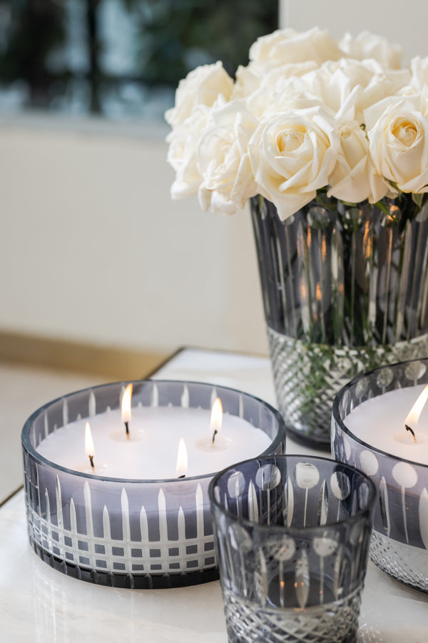 Royal Multi-wicked Flat Bowl Smoke | Scented Candle