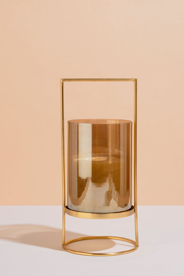 Gold Lantern Hurricanes | Candleholders | Scented Candles