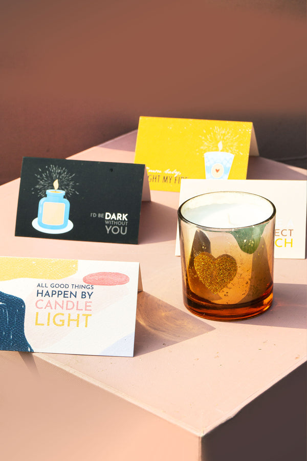 Shimmer Heart Votive | Scented Candle