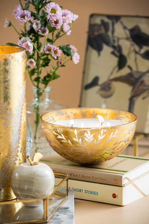 Gilded Fleurette | Gold Bowl | Scented Candle