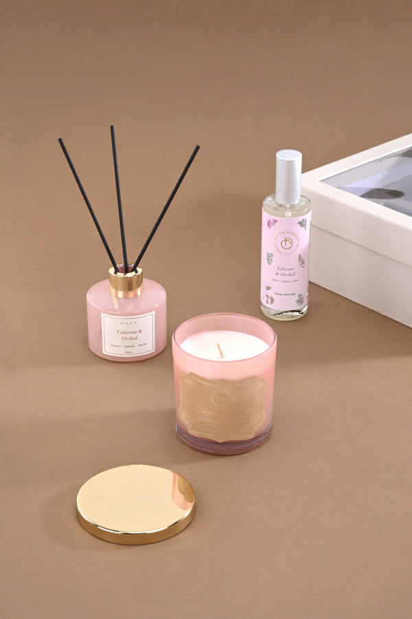Fragrant Oasis Gift Set | Tuberose & Orchid | Scented Candle