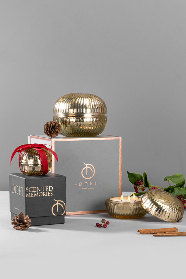 Macaron Jar | Gold | Scented Candle