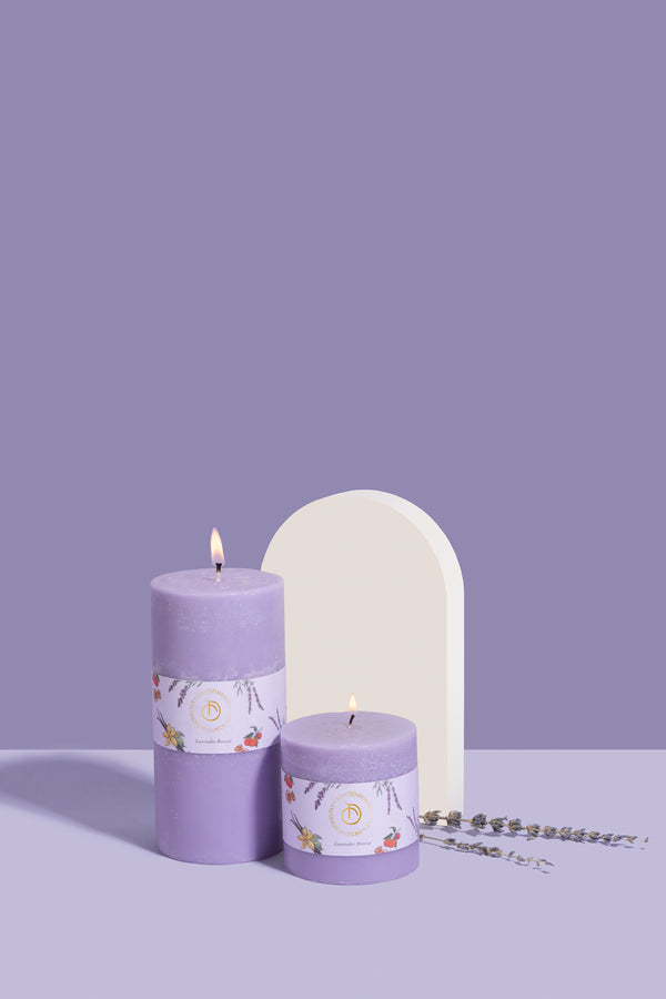 Lavender Pillar Candle