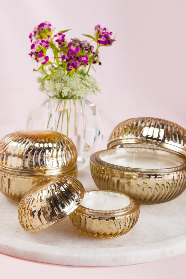 Macaron Jar | Gold | Scented Candle