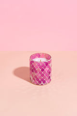 Pink Mosaic Cylinder | Scented Candle
