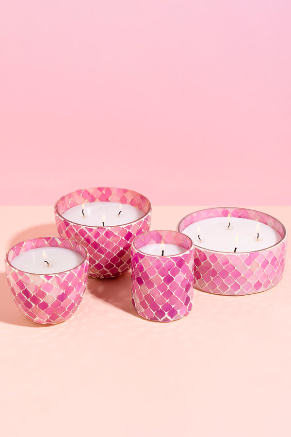 The Mosaic Collection Set | Pink | Scented Candles