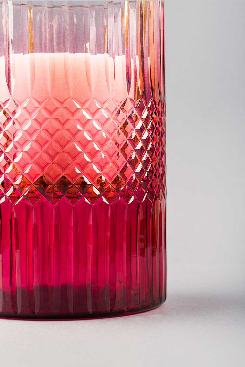Royal Cut - Glass Hurricane | Scented Candle | Ruby
