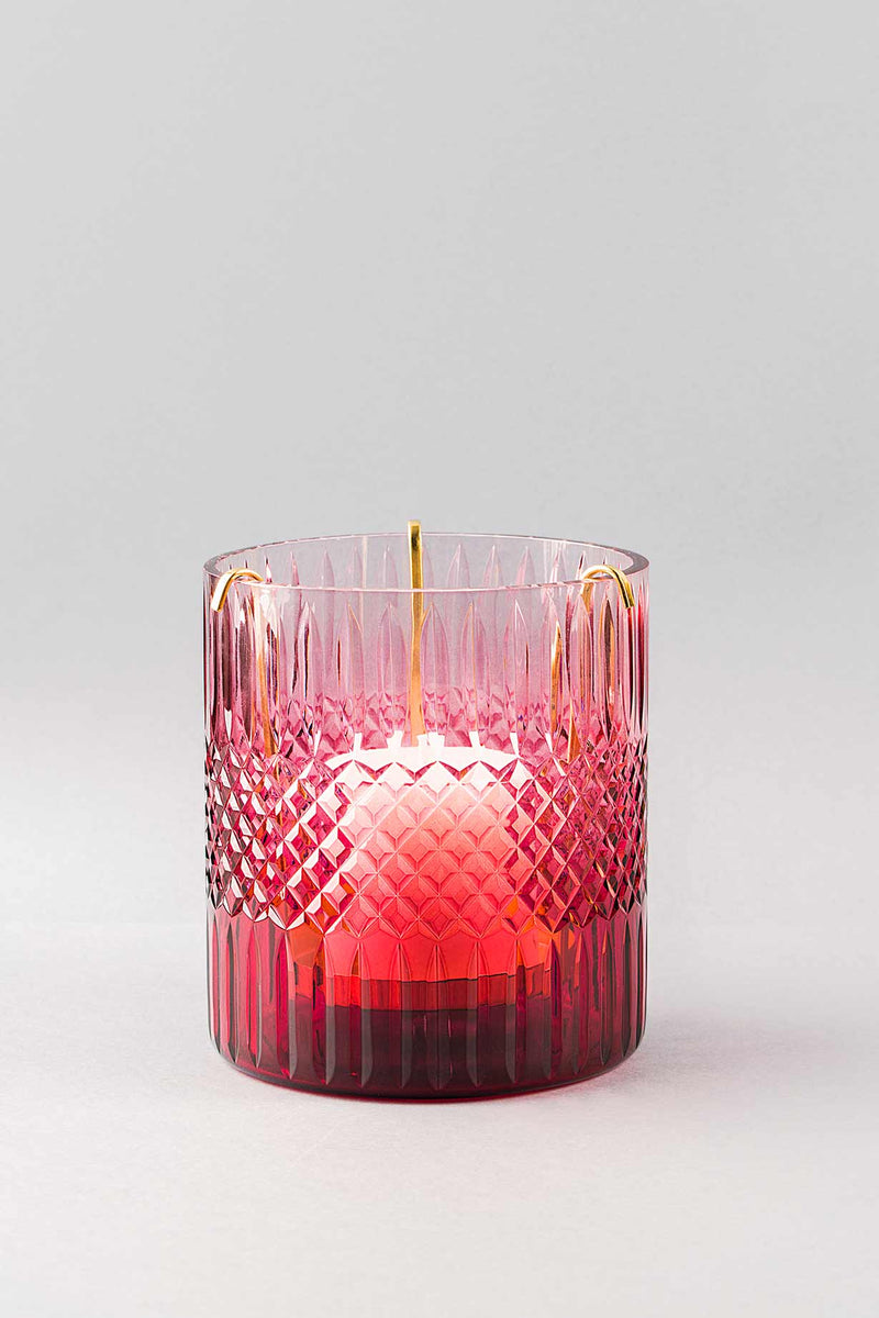 Royal Cut - Glass Hurricane | Scented Candle | Ruby