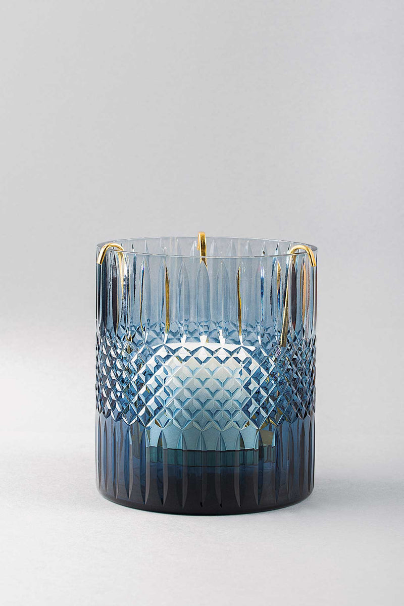 Royal Cut - Glass Hurricane | Scented Candle | Sapphire