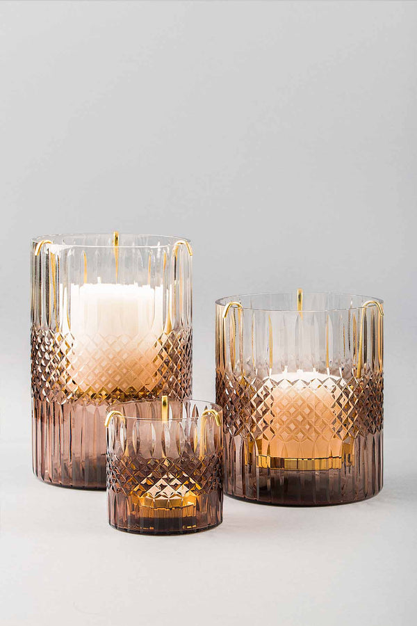 Royal Cut - Glass Hurricane | Scented Candle | Onyx
