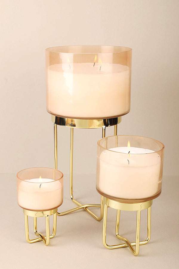 Peach Footed Scented Candle