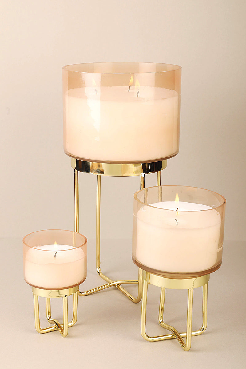 Peach Footed Scented Candle